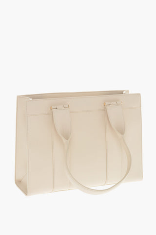 LOVE MOSCHINO Faux Leather Tote Bag with Logoed Bands