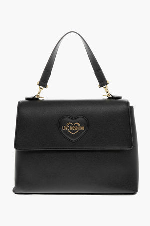 LOVE MOSCHINO Borsa a Mano in Ecopelle Saffiano con Tracolla Removibile