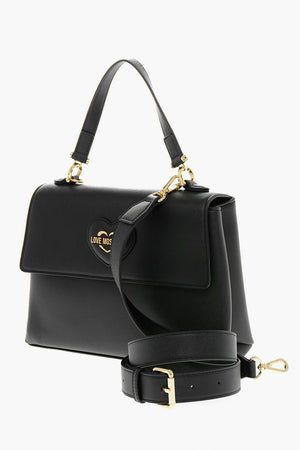 LOVE MOSCHINO Borsa a Mano in Ecopelle Saffiano con Tracolla Removibile