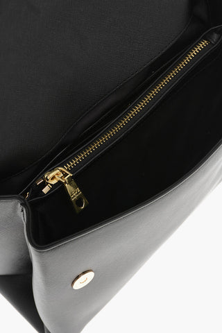 LOVE MOSCHINO Saffiano Faux Leather Handbag with Removable Strap