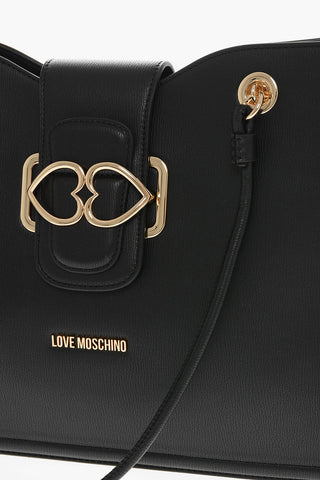 LOVE MOSCHINO Faux Leather Tote Bag with Gold Closure