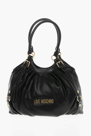 LOVE MOSCHINO Borsa Bucket in Ecopelle con Dettagli Doratii