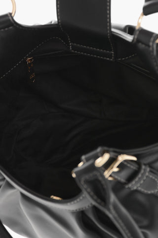 LOVE MOSCHINO Eco-Leather Bucket Bag with Gold Details