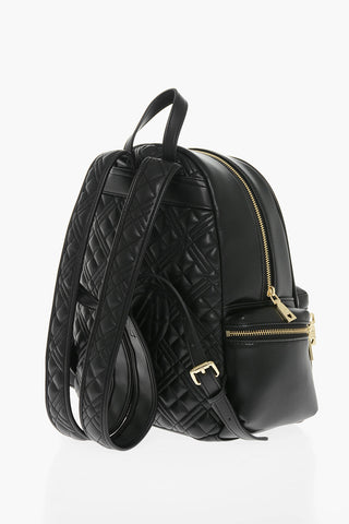 LOVE Quilted Faux Leather Backpack with Golden Details