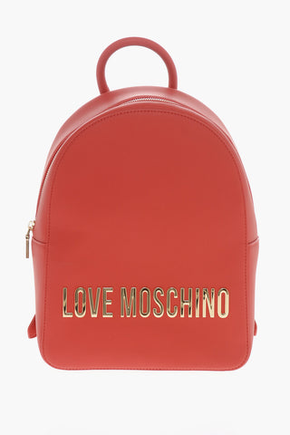 LOVE MOSCHINO Maxi Rucksack aus Kunstleder mit Schriftzug-Logo