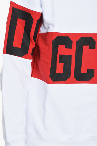 Brushed Cotton Sweatshirt with Printed Logo