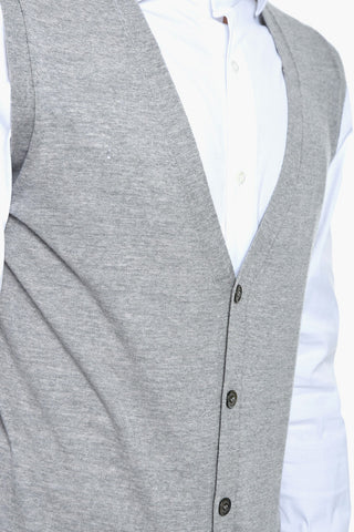 Front Buttoned Wool Vest