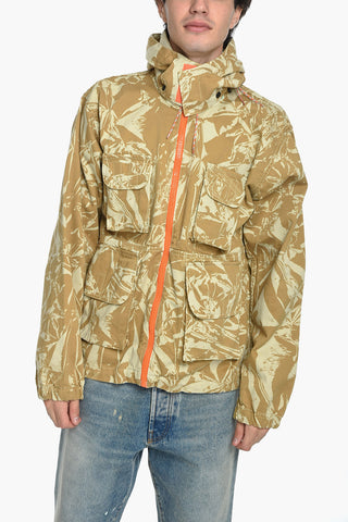 Cotton Cargo Jacket with Camo Pattern
