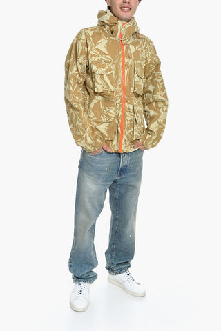 Cotton Cargo Jacket with Camo Pattern