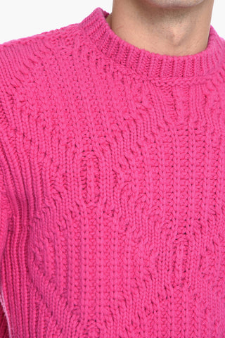 PINK PP Pullover Girocollo in Lana con Motivo a Rombi