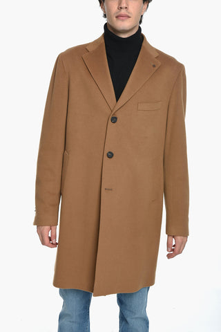 Cappotto in Cashmere con Applicazione Logo