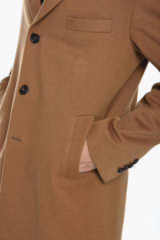 Cappotto in Cashmere con Applicazione Logo