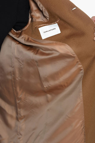 Cappotto in Cashmere con Applicazione Logo