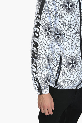 SPORT Printed RADIO WAVES Windbreaker Jacket with Hood