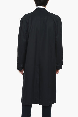 Oversized Coat with Herringbone Pattern