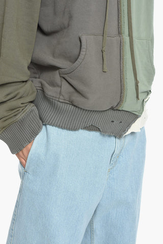 Felpa Hoodie FRAGMENT con Dettaglio Distressed