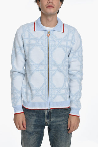 Wool Blend LE MONOGRAMME D'OSIER Zip-up Sweater