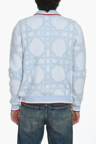 Wool Blend LE MONOGRAMME D'OSIER Zip-up Sweater