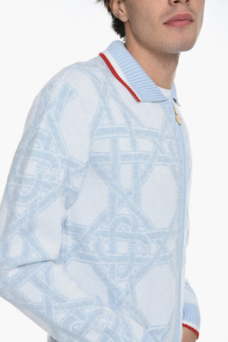 Wool Blend LE MONOGRAMME D'OSIER Zip-up Sweater