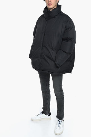 ACTIVE SKY Oversized Puffer Jacket with All-over Logo Motif