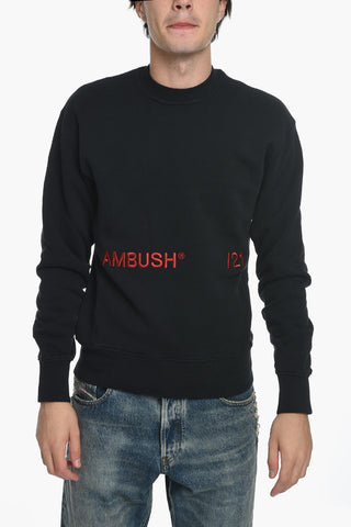 Crew Neck /21 Cotton Sweatshirt with Embroidered Logo