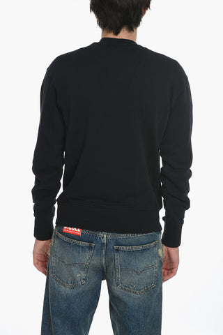 Crew Neck /21 Cotton Sweatshirt with Embroidered Logo