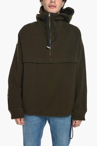 Fleece Hoodie With Drawstrings