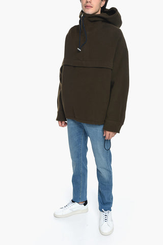 Fleece Hoodie With Drawstrings