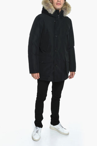 Piumino GTX ARCTIC in Tinta Unita con Bordo Staccabile in Vera Pelliccia