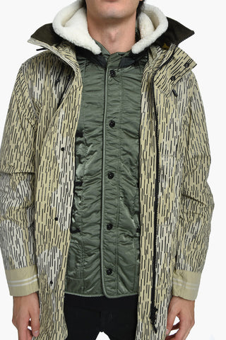 Two-layered Jacket with All-over Graphic Pattern