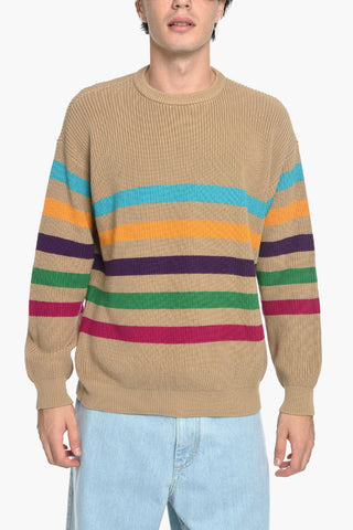 EMPORIO Recycled Cotton Sweater with Multicolored Stripes