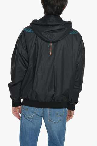 Hooded WINGS Printed Bomber