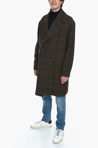 Cappotto Doppiopetto Semi Foderato In Alpaca