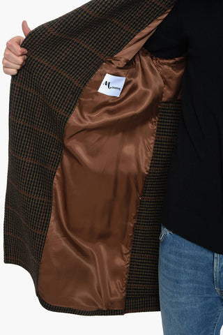 Cappotto Doppiopetto Semi Foderato In Alpaca