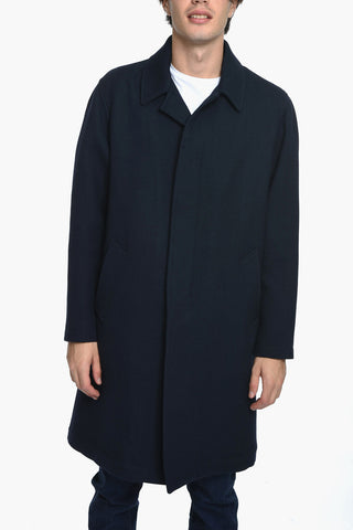 Half-lined Single Breasted Wool Coat