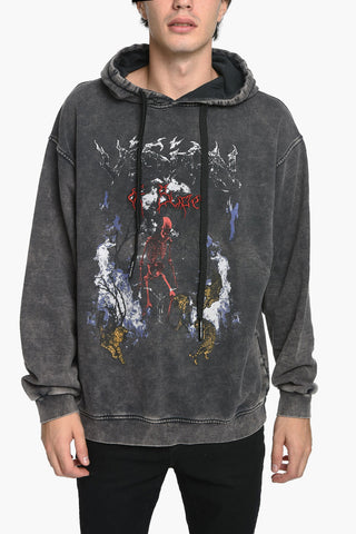 Lived-in Cotton Hoodie with Front Print