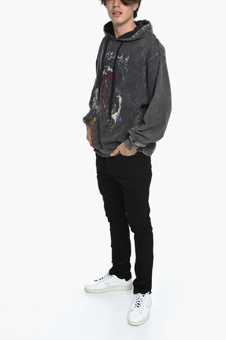 Lived-in Cotton Hoodie with Front Print