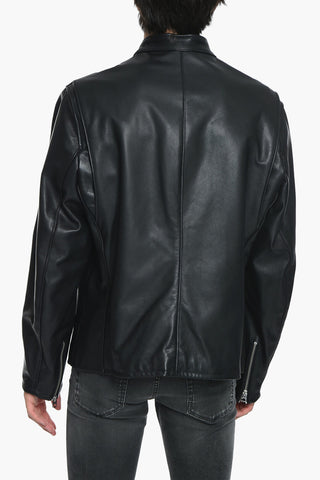 Front Zipped Leather Jacket