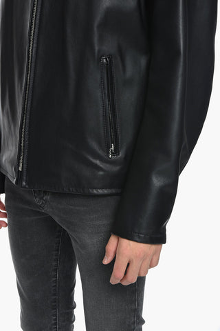 Front Zipped Leather Jacket