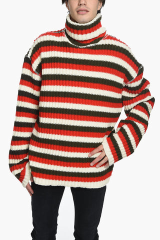 Awning Stripe ZIRCON Pullover with Maxi Sleeves