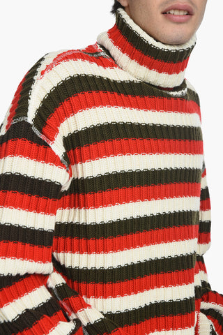 Awning Stripe ZIRCON Pullover with Maxi Sleeves