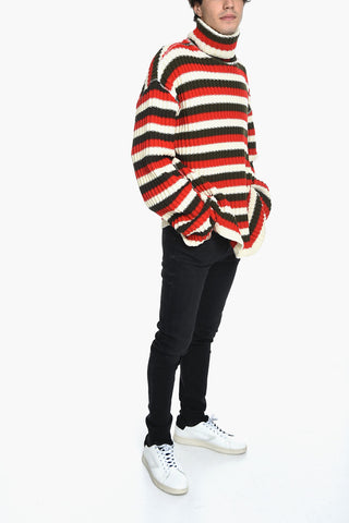 Awning Stripe ZIRCON Pullover with Maxi Sleeves