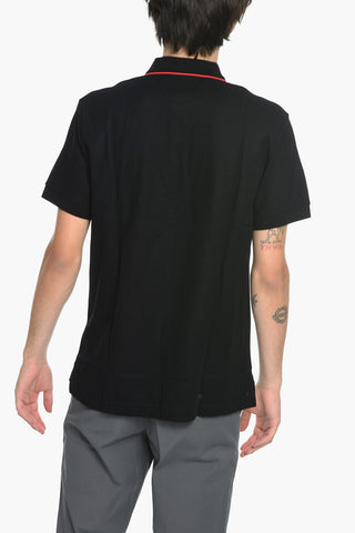 Honeycomb Cotton Polo with Embroidered Logo