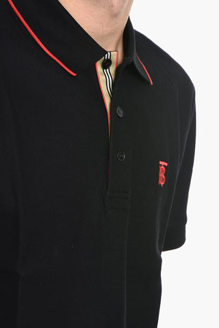 Honeycomb Cotton Polo with Embroidered Logo