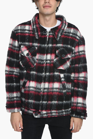 Overshirt in Misto Lana con Fodera in Teddy