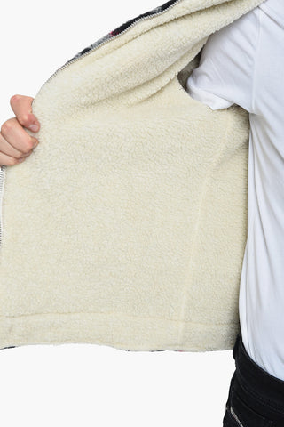 Overshirt in Misto Lana con Fodera in Teddy