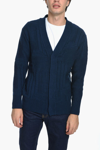 Wool Cardigan with Hidden Buttoning