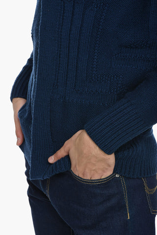 Wool Cardigan with Hidden Buttoning