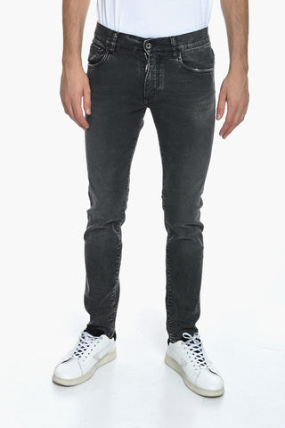 Jeans Tapered Fit con Effetto Stone Washed