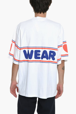 Crew Neck Pure Cotton T-Shirt with Printed Logo